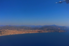 Nice, Baie des Anges, les Alpes