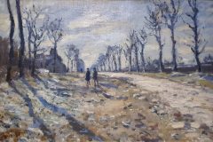 Monet-Route-effet-de-neige-soleil-couchant