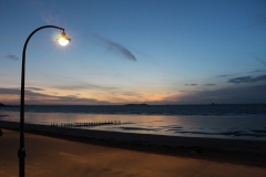 Saint-Malo - Tombée de la nuit sur la Digue, l'Ile du Grand Bey