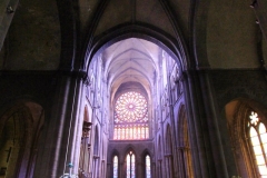 Saint-Malo - Cathédrale Saint-Vincent. Rosace, vitraux de Jean Le Moal