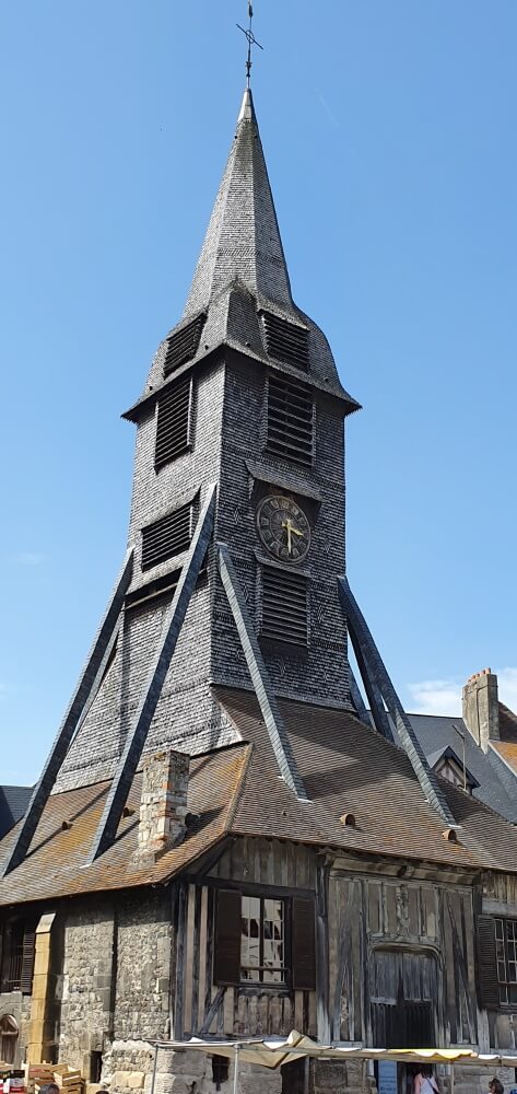 France, Normandie, Honfleur, clocher de l'église Sainte-Catherine